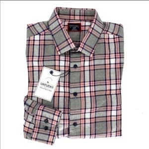 UNTUCKit rousseau slim plaid shirt euc